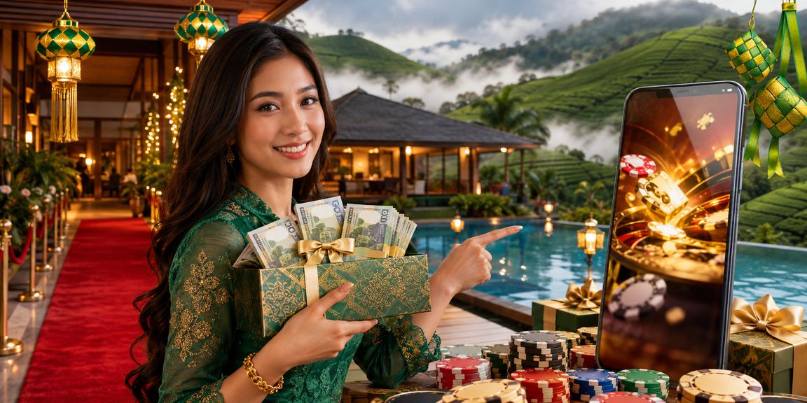 Kasino mudah alih Malaysia semasa perayaan Hari Raya dengan tema meriah